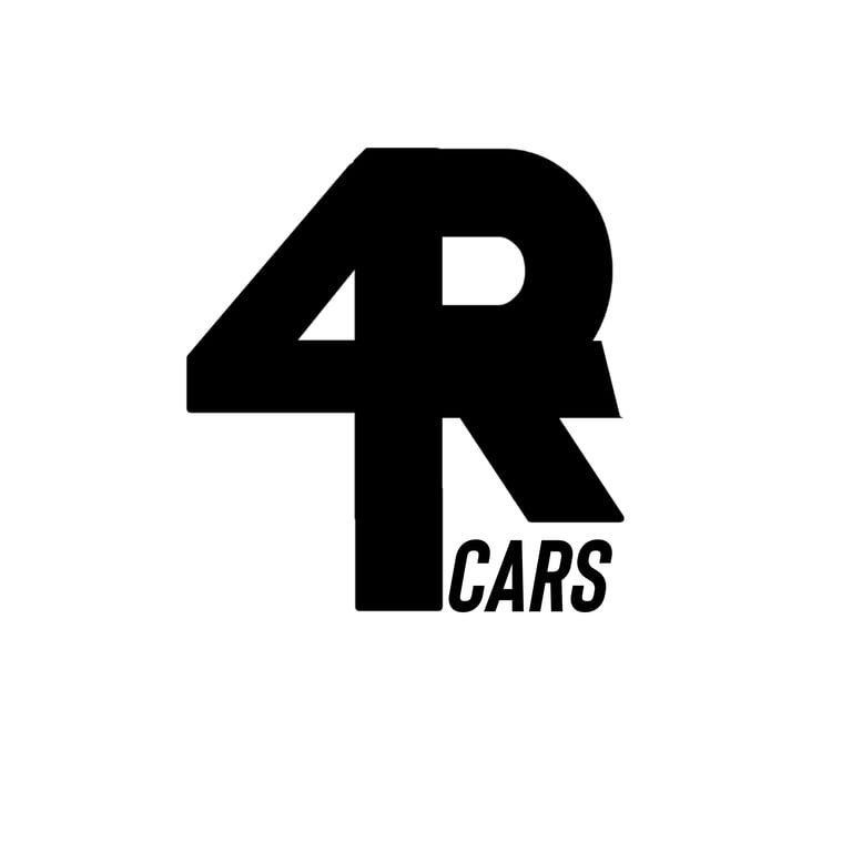 4RT Cars logo featuring stylized 4R text with italic CARS lettering in black